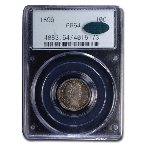 1899 Barber Dime PR-64 PCGS CAC 1899 Barber Dime PR-64 PCGS CAC